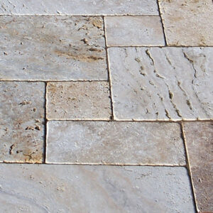 harvest wheat travertine stone paver close up
