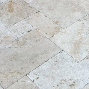 cape sands ivory travertine paver close up