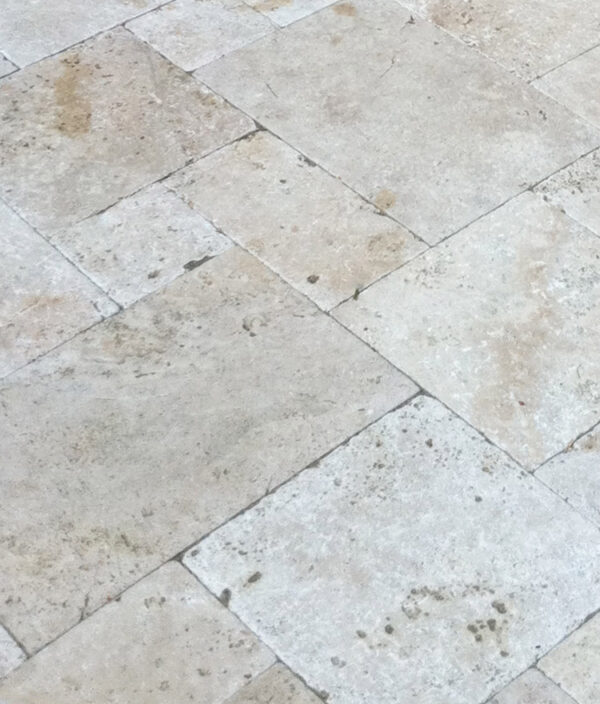 cape sands ivory travertine paver close up