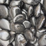 black polished beach pebbles