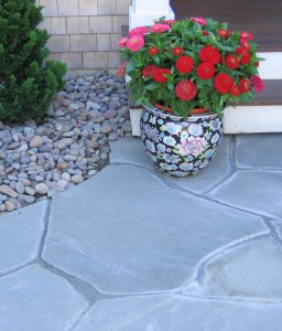 irregular bluestone pavers flagging walkway