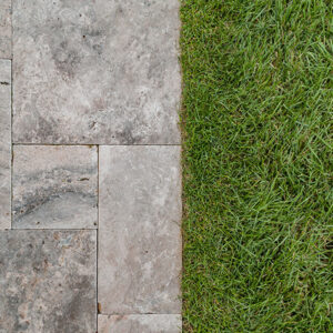 travertine paver silver color